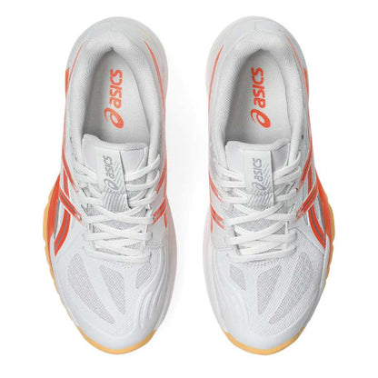 Asics Powerbreak FF Women's Indoor Court Shoe (White/Vivid Coral) - RacquetGuys.ca