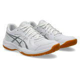 Asics Gel Upcourt 6 Women's Indoor Court Shoe (White/Pure Silver) - RacquetGuys.ca