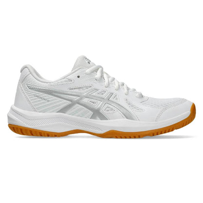 Asics Gel Upcourt 6 Women's Indoor Court Shoe (White/Pure Silver) - RacquetGuys.ca