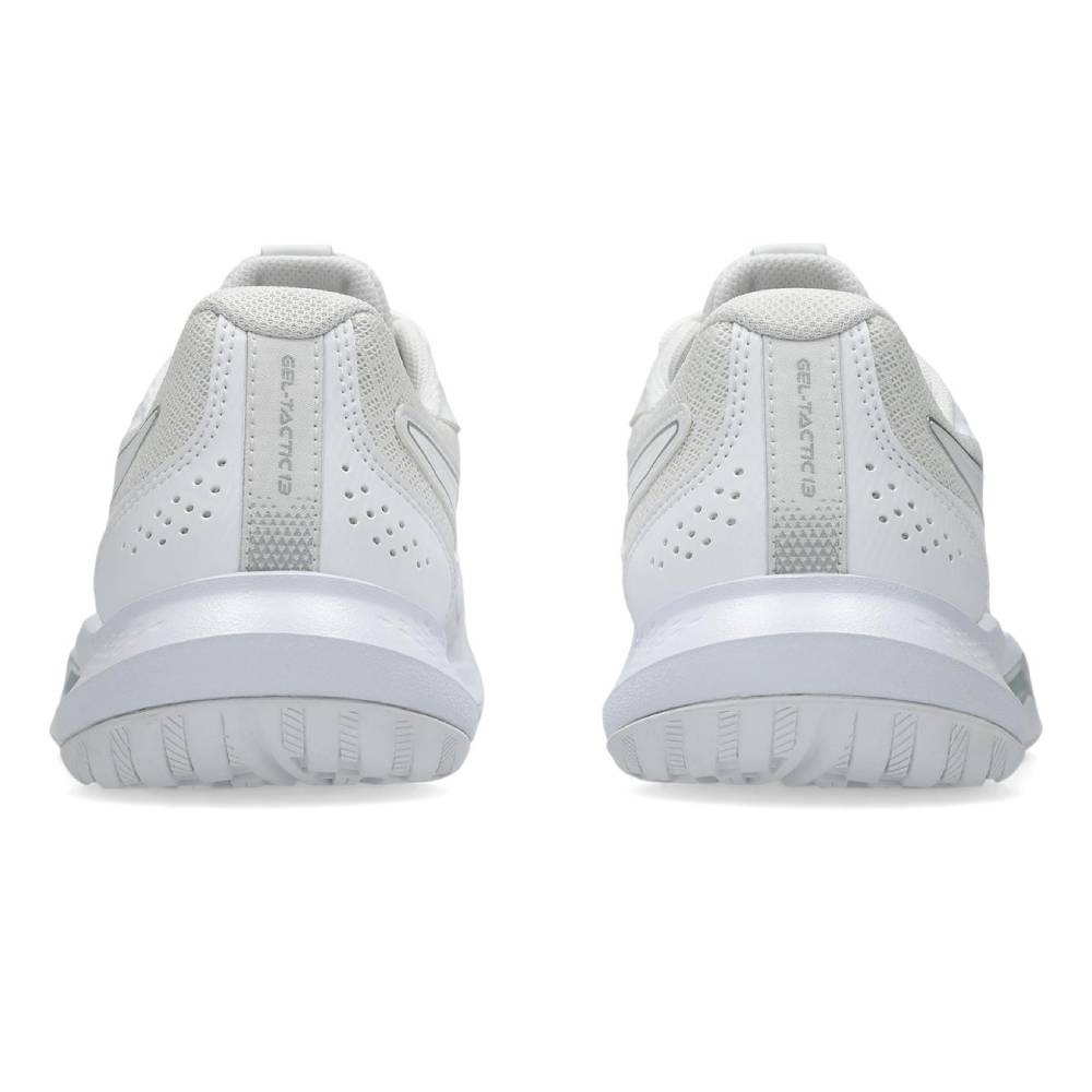 Asics Gel Tactic 13 Women's Indoor Court Shoe (White/Pure Silver) - RacquetGuys.ca
