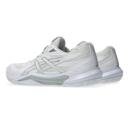 Asics Gel Tactic 13 Women's Indoor Court Shoe (White/Pure Silver) - RacquetGuys.ca