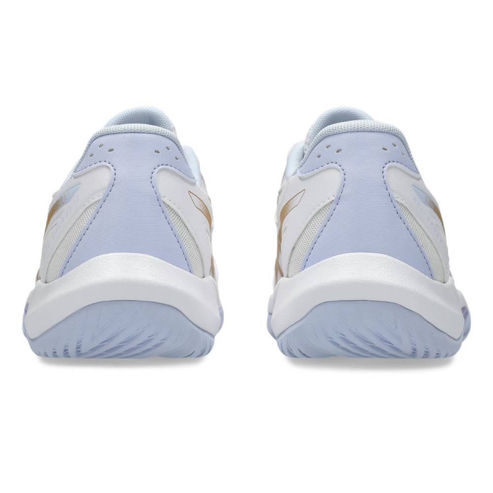 Asics Gel Rocket 12 Women's Indoor Court Shoe (White/Champagne) - RacquetGuys.ca