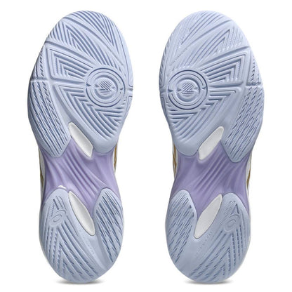Asics Gel Rocket 12 Women's Indoor Court Shoe (White/Champagne) - RacquetGuys.ca