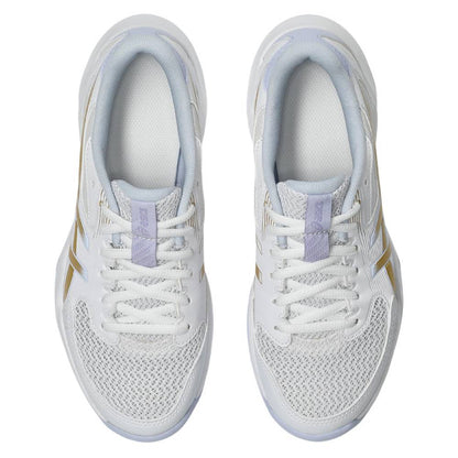 Asics Gel Rocket 12 Women's Indoor Court Shoe (White/Champagne) - RacquetGuys.ca