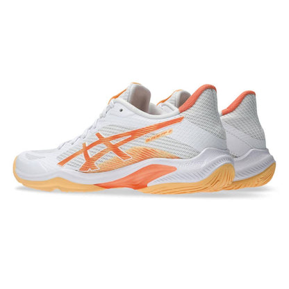 Asics Blade FF 2 Women's Indoor Court Shoe (White/Vivid Coral) - RacquetGuys.ca