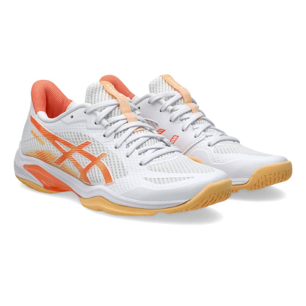 Asics Blade FF 2 Women's Indoor Court Shoe (White/Vivid Coral) - RacquetGuys.ca