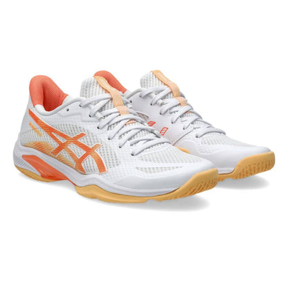 Asics Blade FF 2 Women's Indoor Court Shoe (White/Vivid Coral) - RacquetGuys.ca