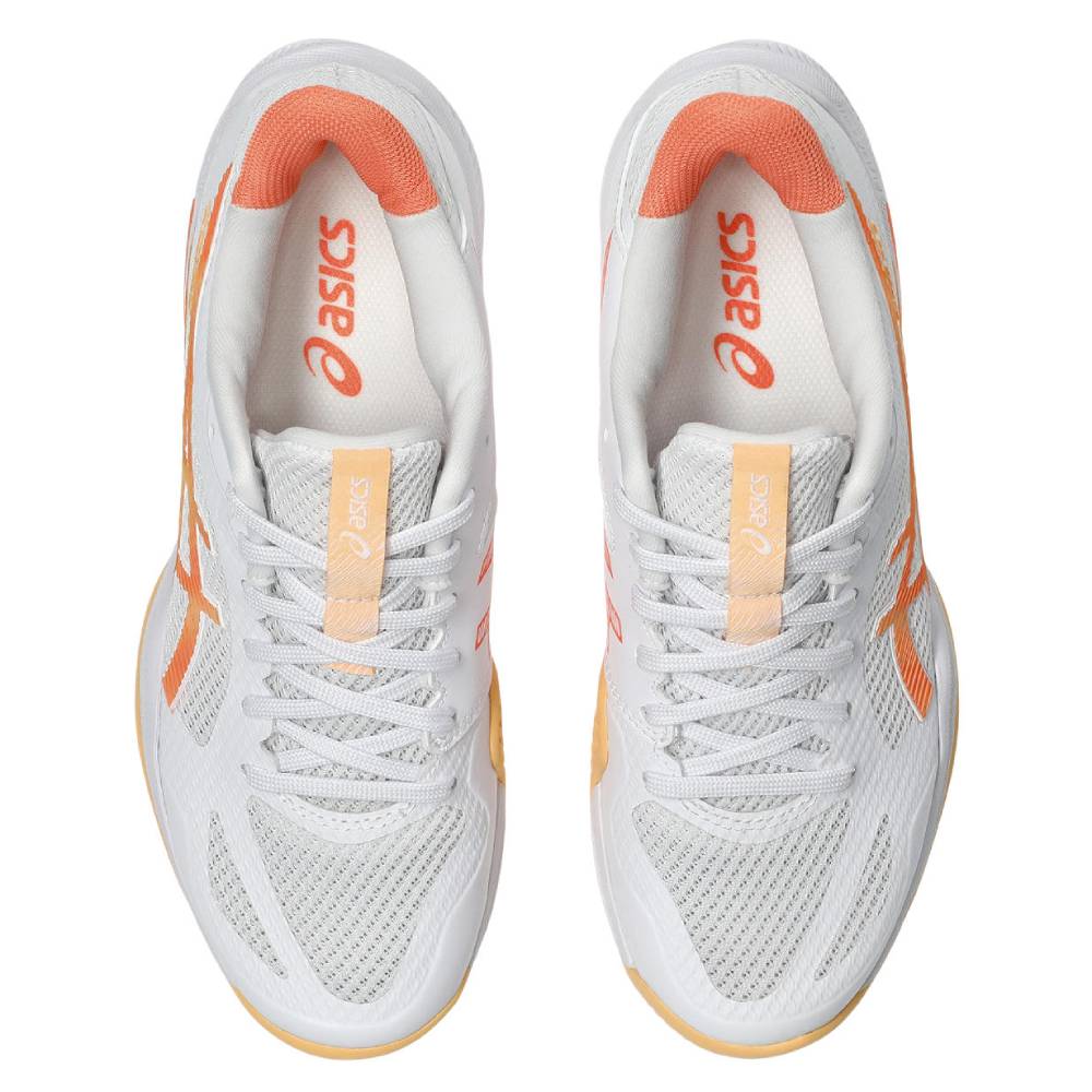 Asics Blade FF 2 Women's Indoor Court Shoe (White/Vivid Coral) - RacquetGuys.ca