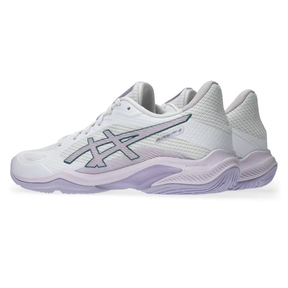 Asics Blade FF 2 Women's Indoor Court Shoe (White/Dahlia) - RacquetGuys.ca