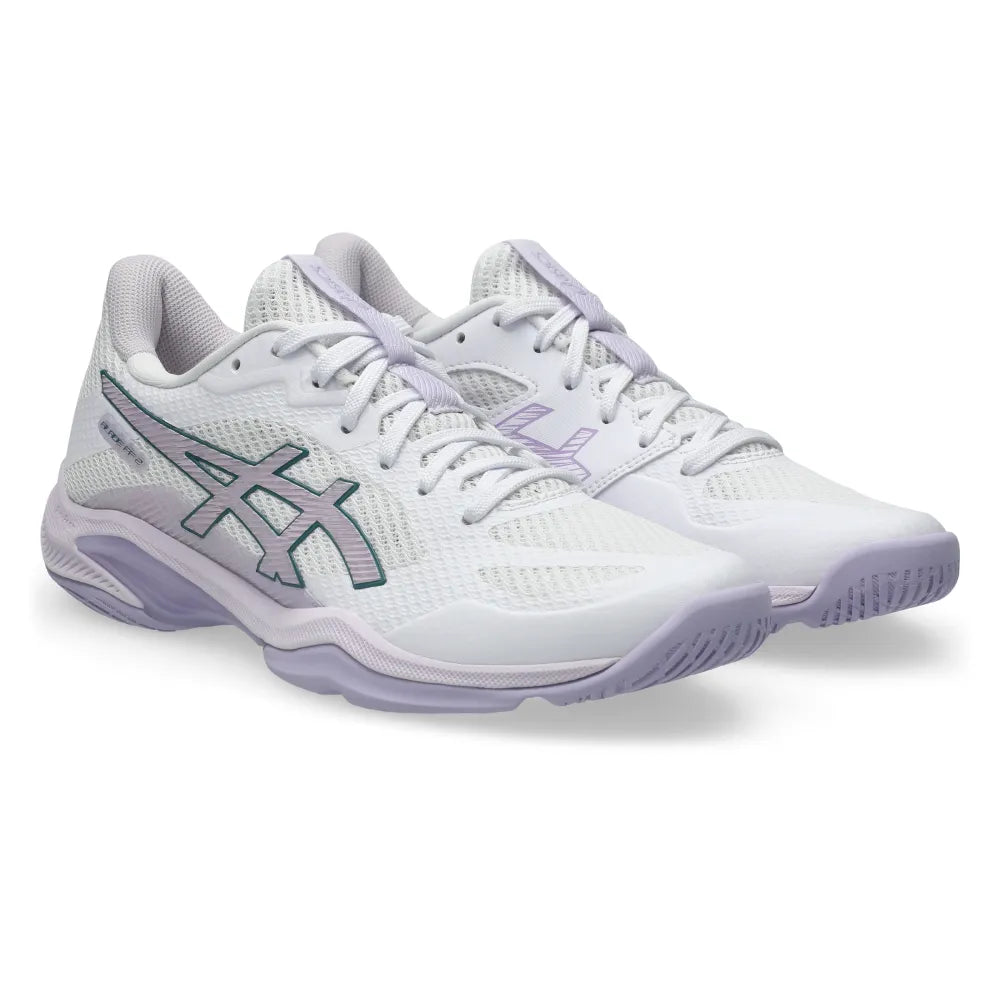 Asics Blade FF 2 Women's Indoor Court Shoe (White/Dahlia) - RacquetGuys.ca