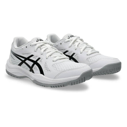 Asics Upcourt 6 GS Junior Indoor Court Shoe (White/Black) - RacquetGuys.ca
