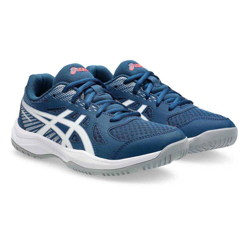 Asics Upcourt 6 GS Junior Indoor Court Shoe (Mako Blue/White) - RacquetGuys.ca