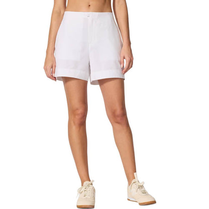 MPG Women's Rove High-Rise Short 4-Inch (White) - RacquetGuys.ca