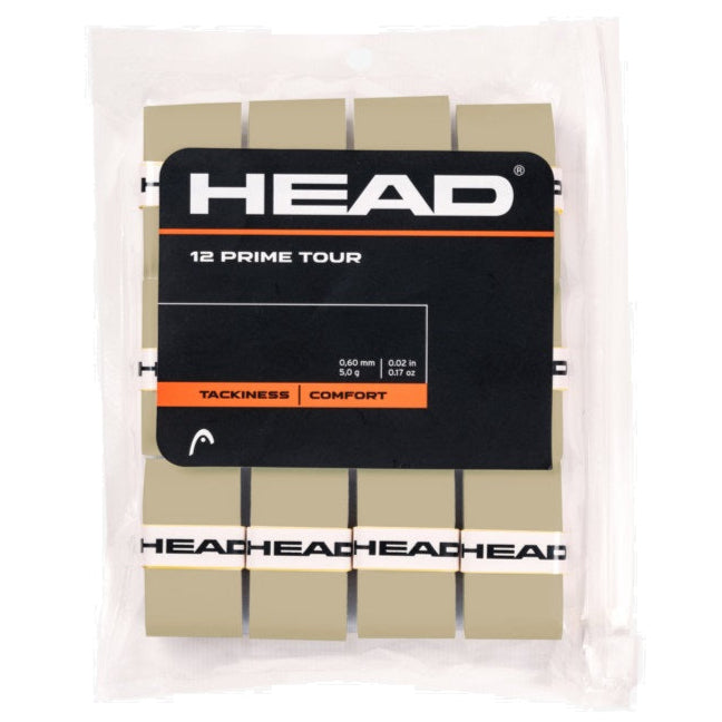 Head Prime Tour Overgrip 12 Pack Grey - RacquetGuys.ca
