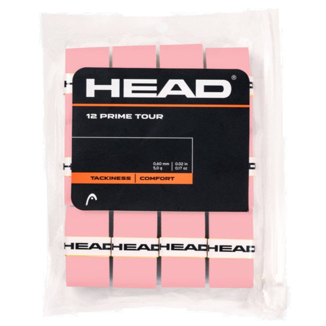 Head Prime Tour Overgrip 12 Pack Pink - RacquetGuys.ca