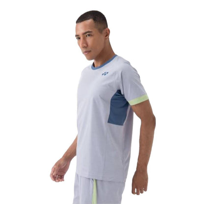 Yonex Men's Crew Neck Shirt (Mist Blue) - RacquetGuys.ca