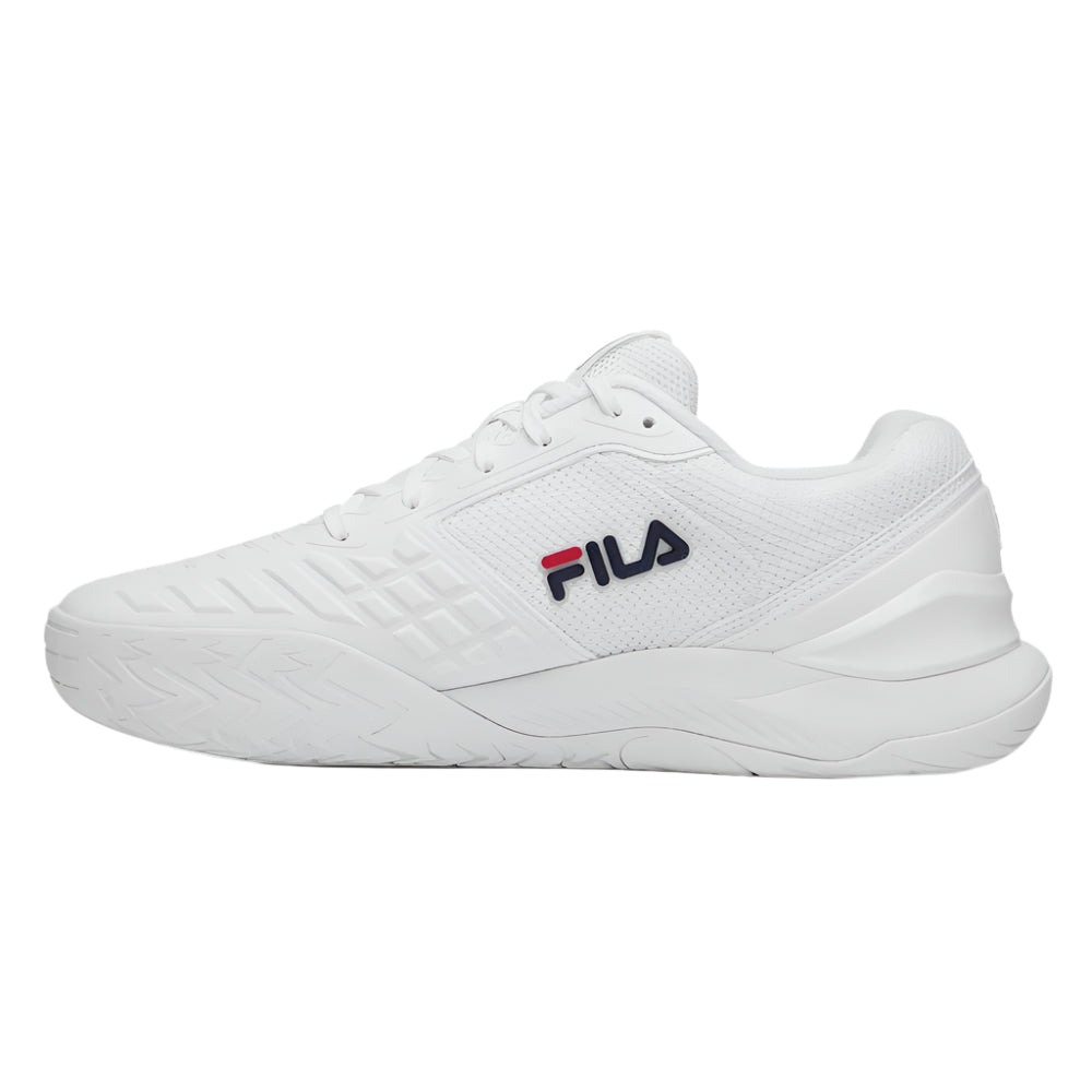 Fila Axilus 3 Men's Tennis Shoe (White/Navy) - RacquetGuys.ca