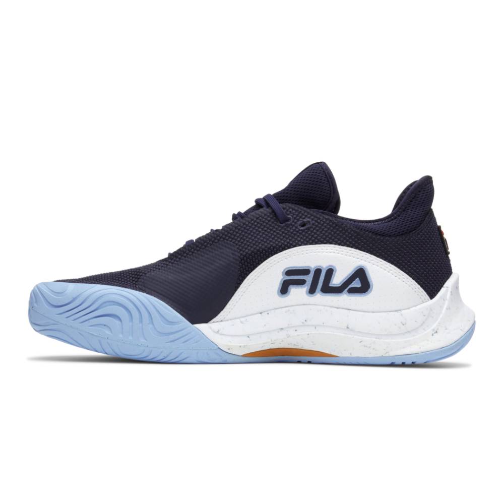 Fila Mondo Forza Men's Tennis Shoe (White/Navy) - RacquetGuys.ca
