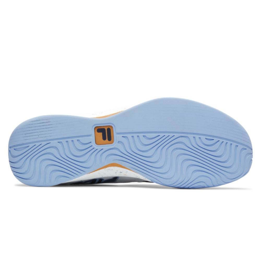 Fila Mondo Forza Men's Tennis Shoe (White/Navy) - RacquetGuys.ca