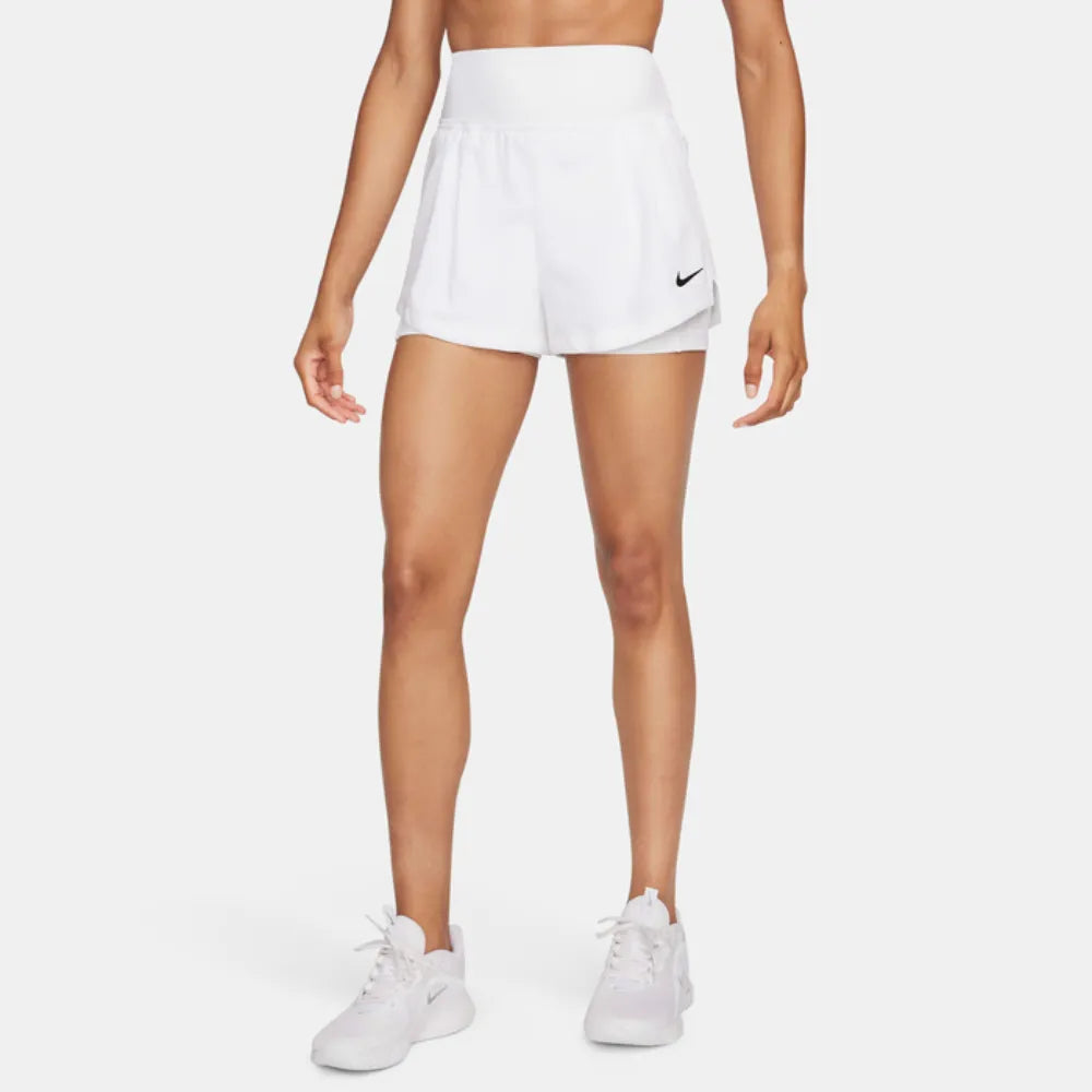 Nike Women's Dri-FIT Advantage Short (White/Black) - RacquetGuys.ca