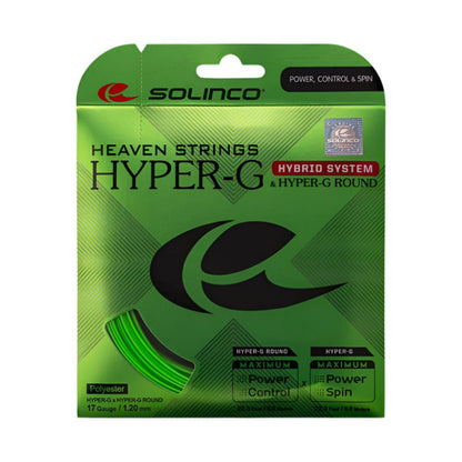 Solinco Hyper-G 17/1.20 & Hyper G Round 17/1.20 Hybrid Tennis String - RacquetGuys.ca