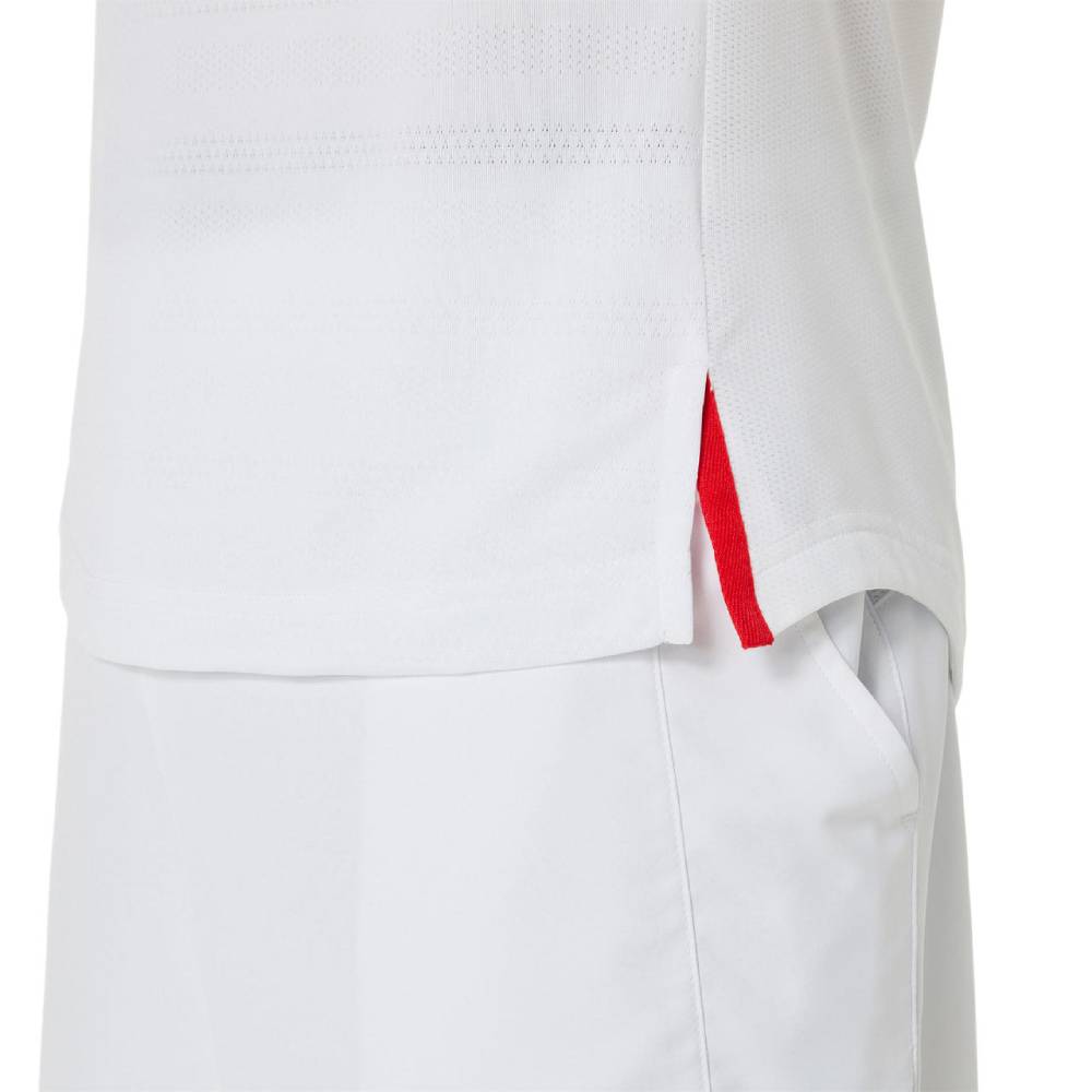 Asics Men's Match Short Sleeve Top (Brilliant White) - RacquetGuys.ca