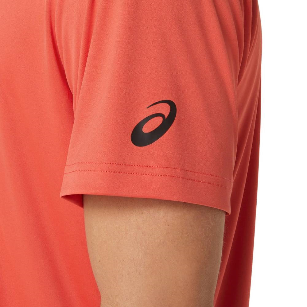 Asics Men's Court GS Graphic Tee Top (Red) - RacquetGuys.ca