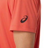 Asics Men's Court GS Graphic Tee Top (Red) - RacquetGuys.ca