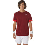 Asics Men's Court SS Top (Beet Juice/Classic Red) - RacquetGuys.ca