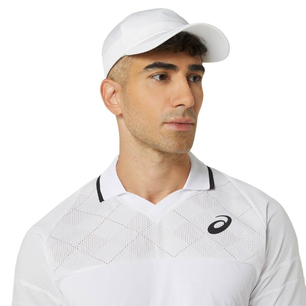 Asics Men's Match Actibreeze Polo Shirt (Brilliant White) - RacquetGuys.ca