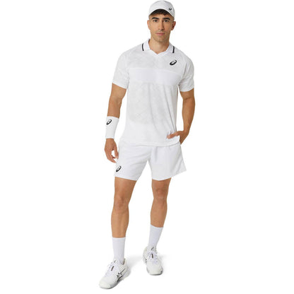 Asics Men's Match Actibreeze Polo Shirt (Brilliant White) - RacquetGuys.ca