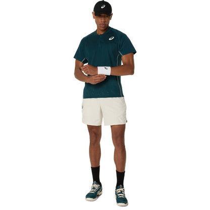 Asics Men's Match Actibreeze Polo Shirt (Saxon Green) - RacquetGuys.ca