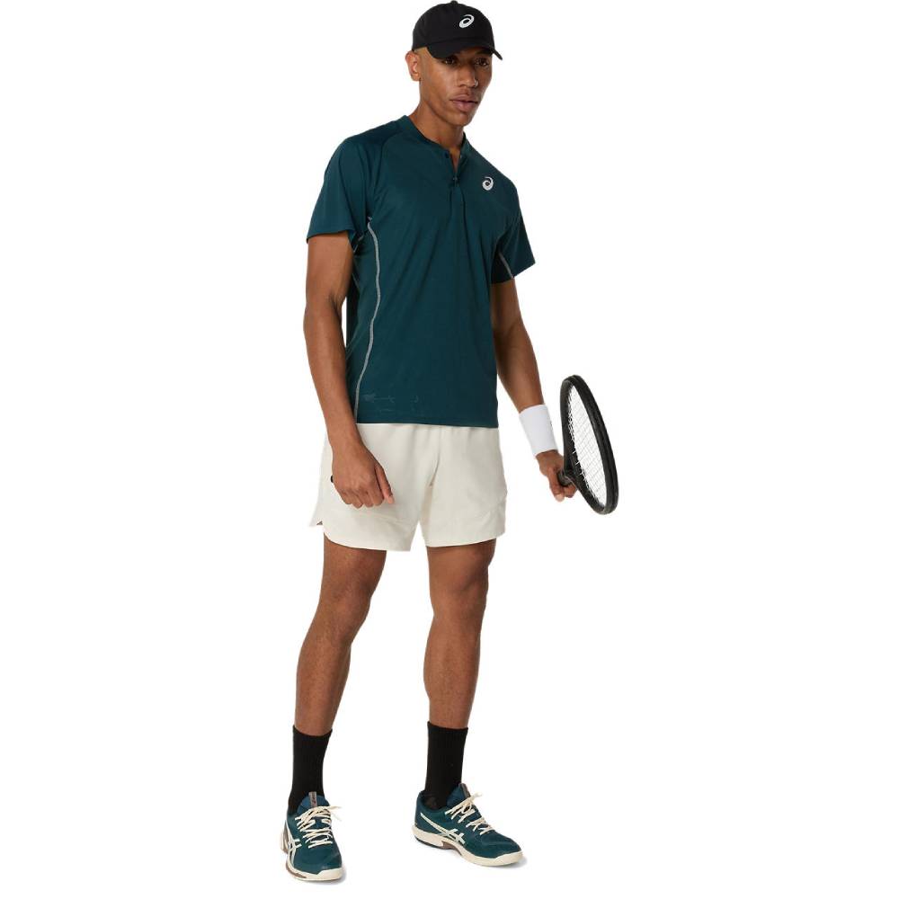 Asics Men's Match Actibreeze Polo Shirt (Saxon Green) - RacquetGuys.ca