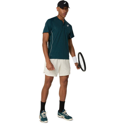Asics Men's Match Actibreeze Polo Shirt (Saxon Green) - RacquetGuys.ca