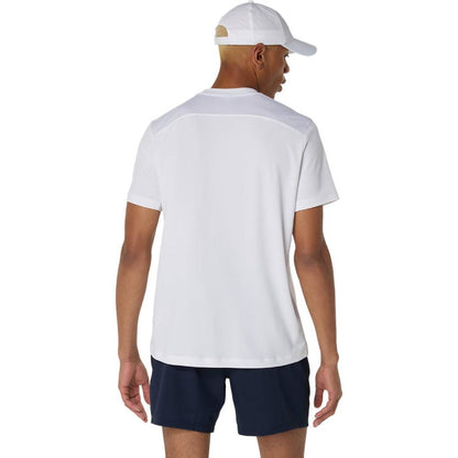 Asics Men's Court SS Top (Brilliant White) - RacquetGuys.ca