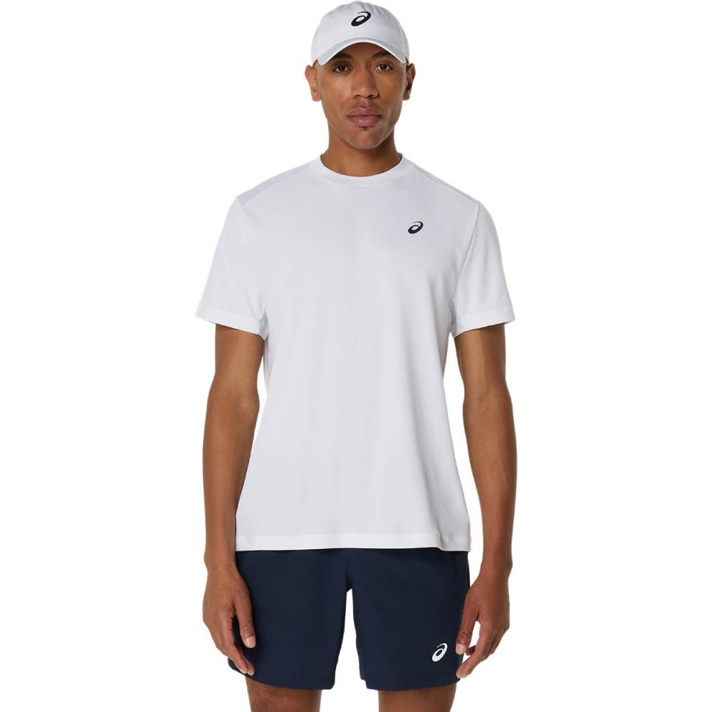 Asics Men's Court SS Top (Brilliant White) - RacquetGuys.ca