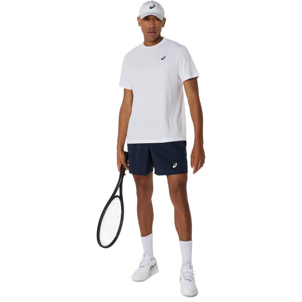 Asics Men's Court SS Top (Brilliant White) - RacquetGuys.ca