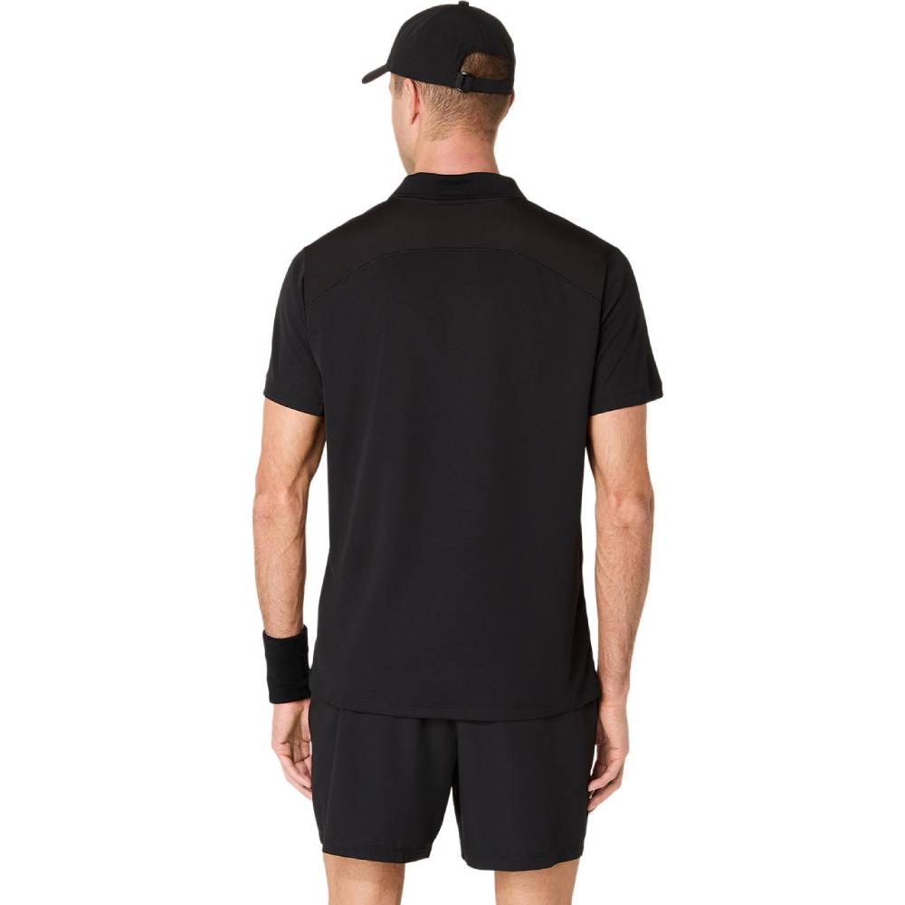 Asics Men's Court Polo Shirt (Performance Black) - RacquetGuys.ca