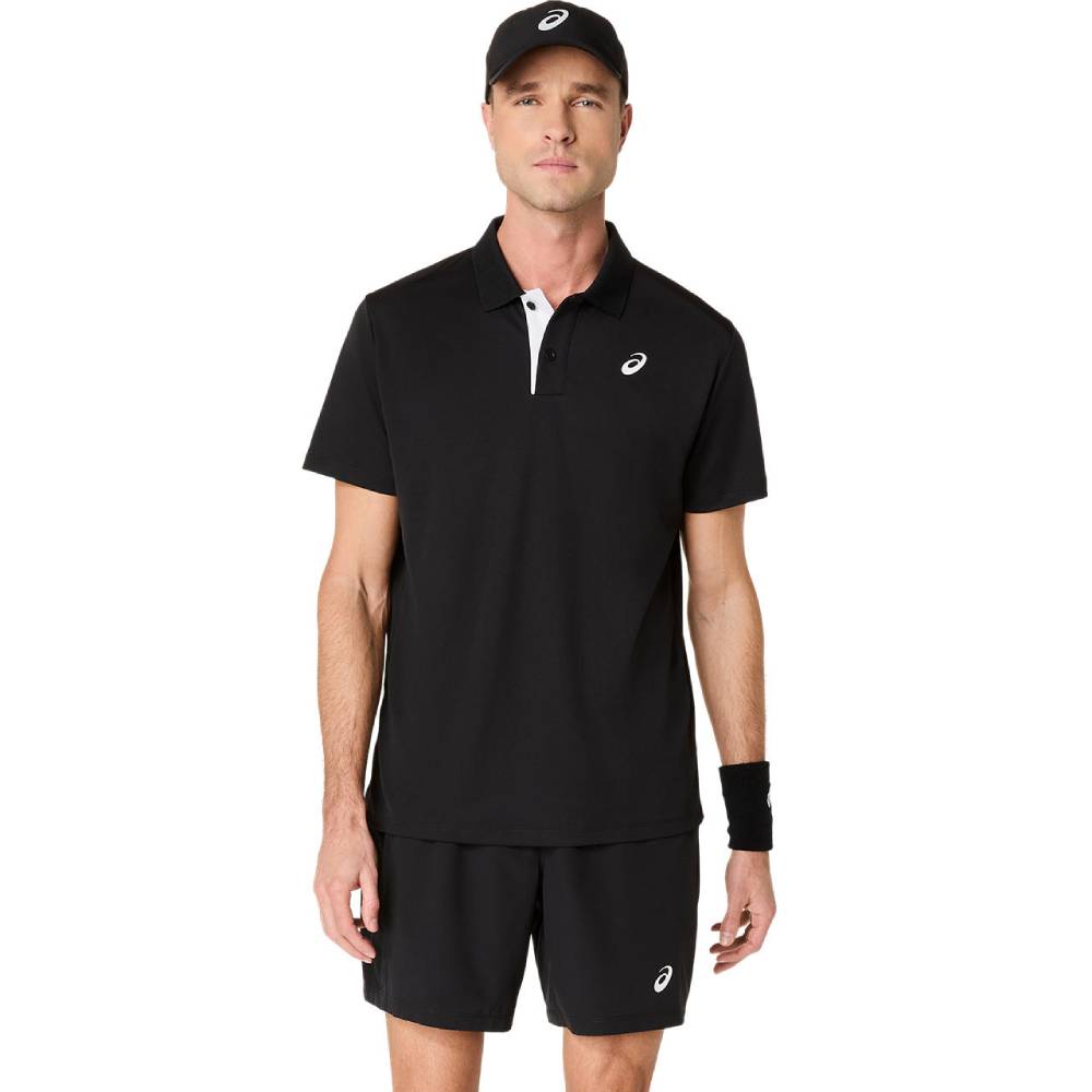 Asics Men's Court Polo Shirt (Performance Black) - RacquetGuys.ca