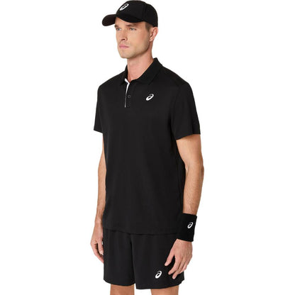 Asics Men's Court Polo Shirt (Performance Black) - RacquetGuys.ca