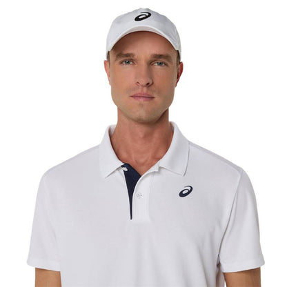 Asics Men's Court Polo Shirt (Brilliant White) - RacquetGuys.ca