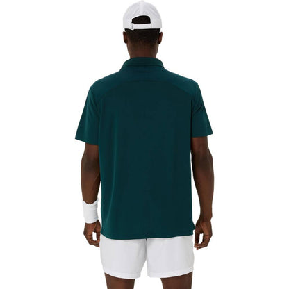Asics Men's Court Polo Shirt (Saxon Green) - RacquetGuys.ca