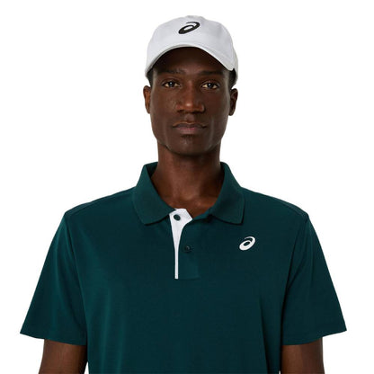 Asics Men's Court Polo Shirt (Saxon Green) - RacquetGuys.ca