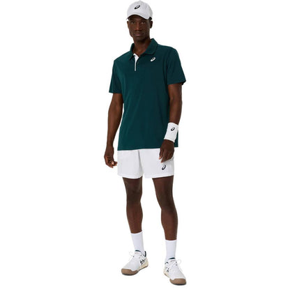 Asics Men's Court Polo Shirt (Saxon Green) - RacquetGuys.ca