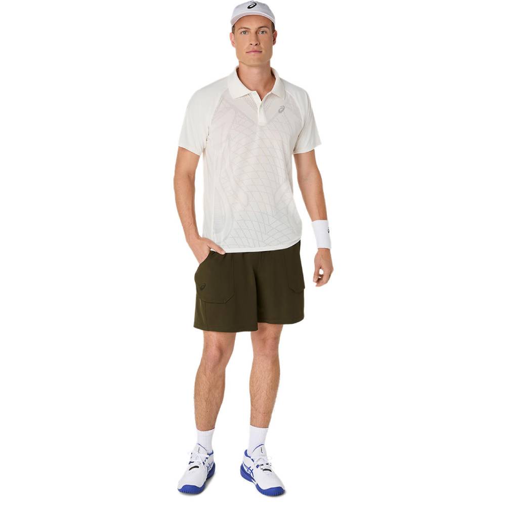 Asics Men's Match Actibreeze Polo (Cream) - RacquetGuys.ca