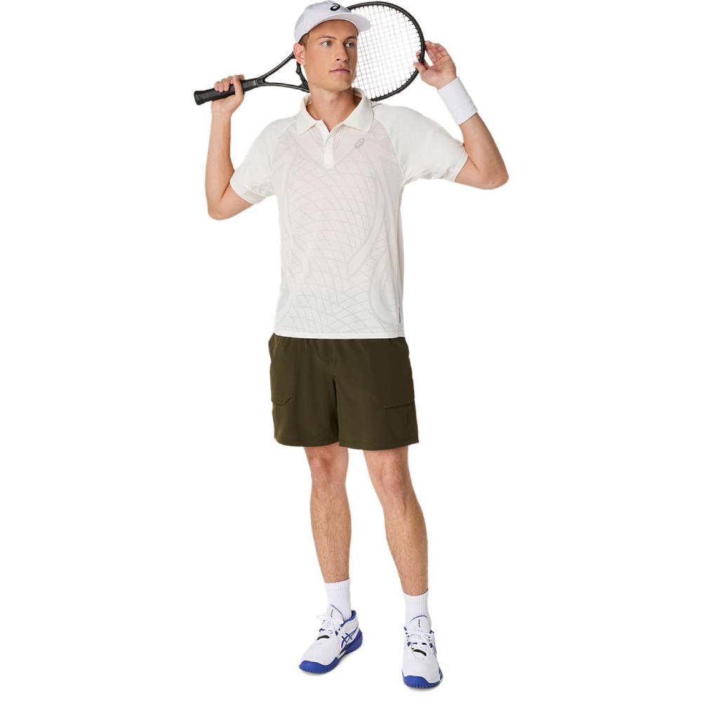 Asics Men's Match Actibreeze Polo (Cream) - RacquetGuys.ca
