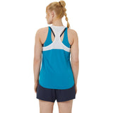 Asics Women's Court Tank Top (Teal Blue/Brilliant White) - RacquetGuys.ca