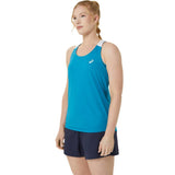 Asics Women's Court Tank Top (Teal Blue/Brilliant White) - RacquetGuys.ca