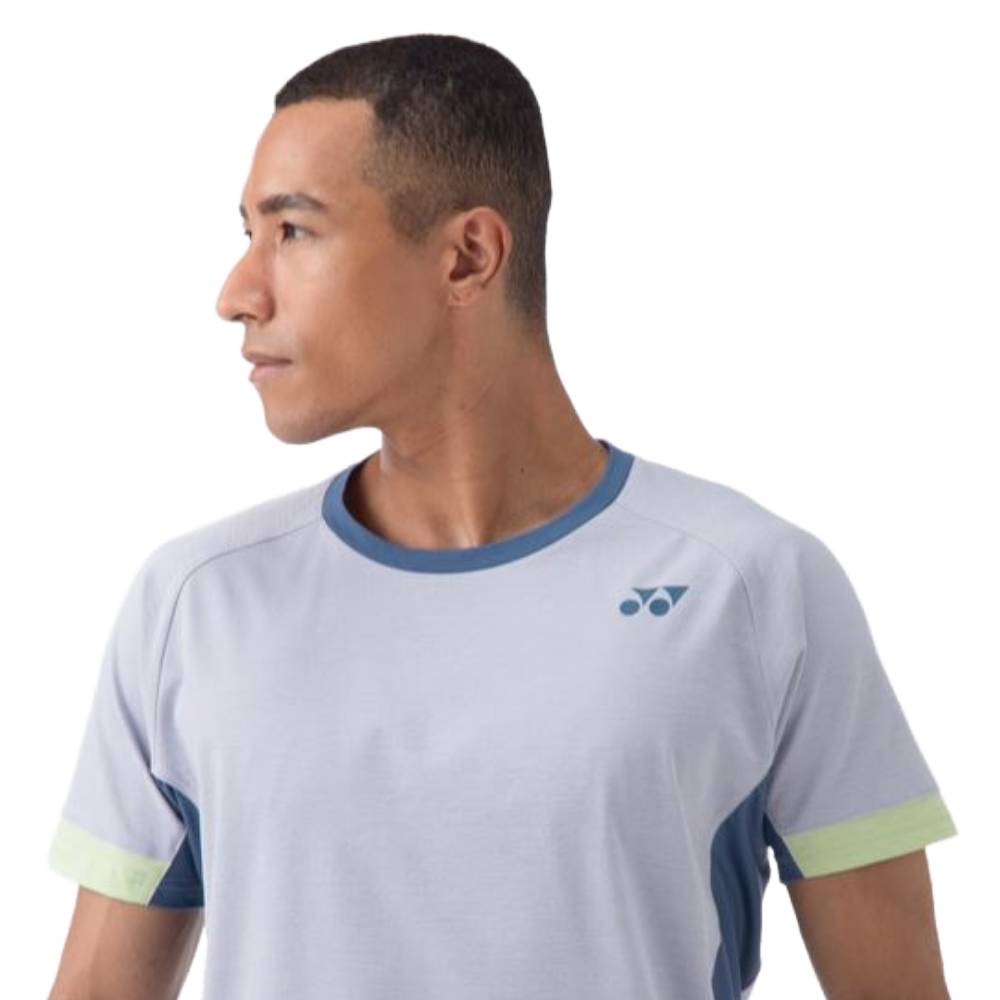 Yonex Men's Crew Neck Shirt (Mist Blue) - RacquetGuys.ca