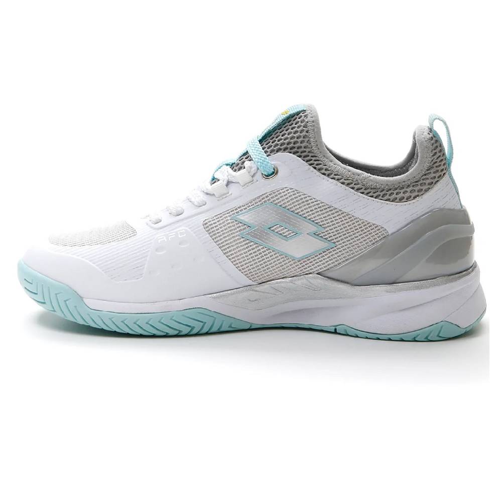 Lotto Mirage 200 Speed Women's Tennis Shoe (White/Silver) - RacquetGuys.ca